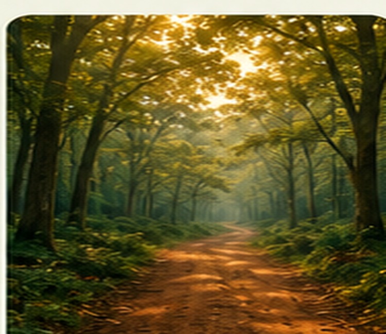 Sunlight through a sal forest